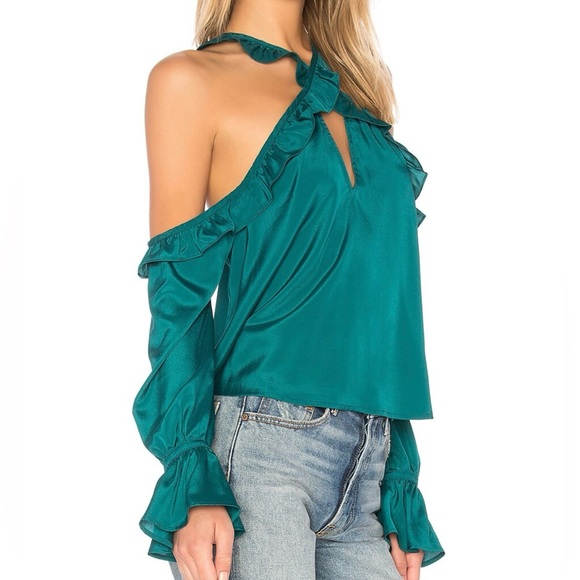 *NWOT* Likely Green Ruffle Top, Size Small NEVER WORN - Picture 4 of 6
